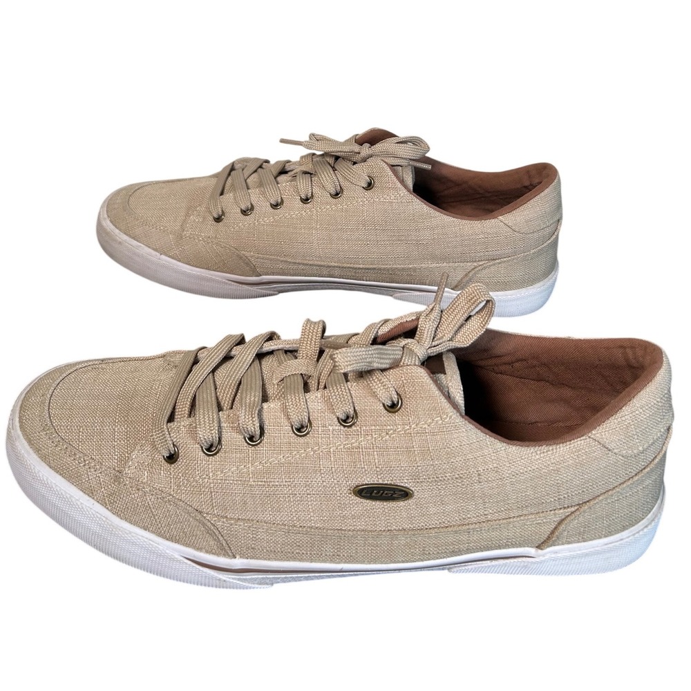 Lugz Stayer Canvas Mens Tan Low Top Sneakers Size 13 Skater Streetwear Classic - Picture 5 of 8